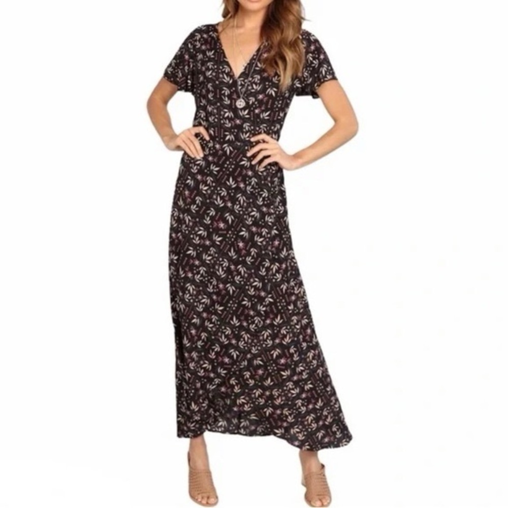 Lost in Lunar boho ankle length wrap dress